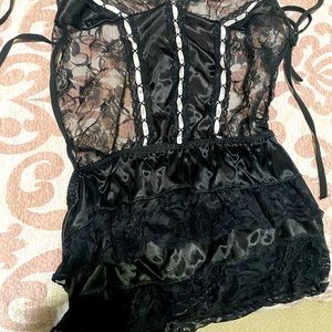 Black lace lingerie
